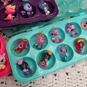 Hatchimals CollEGGtibles Assorted 36 Figures Lot & 3 Glitter Carton Cases