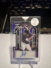2025 Leaf Metal Top100 Jaison Chourio Jaison Chourio #T-JC1 Purple Auto 2/3 SSP