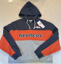 Denver Broncos Hoodie Sweatshirt Womens Size Medium NFL Team Apparel NWT