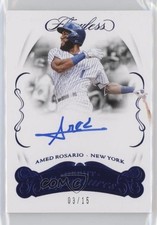 2018 Panini Flawless Debut Signatures Sapphire 3/15 Amed Rosario Auto 9su