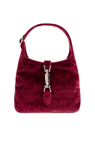 GUCCI Jackie 1961 Burgundy Velvet Top Handle Bag New & Authentic