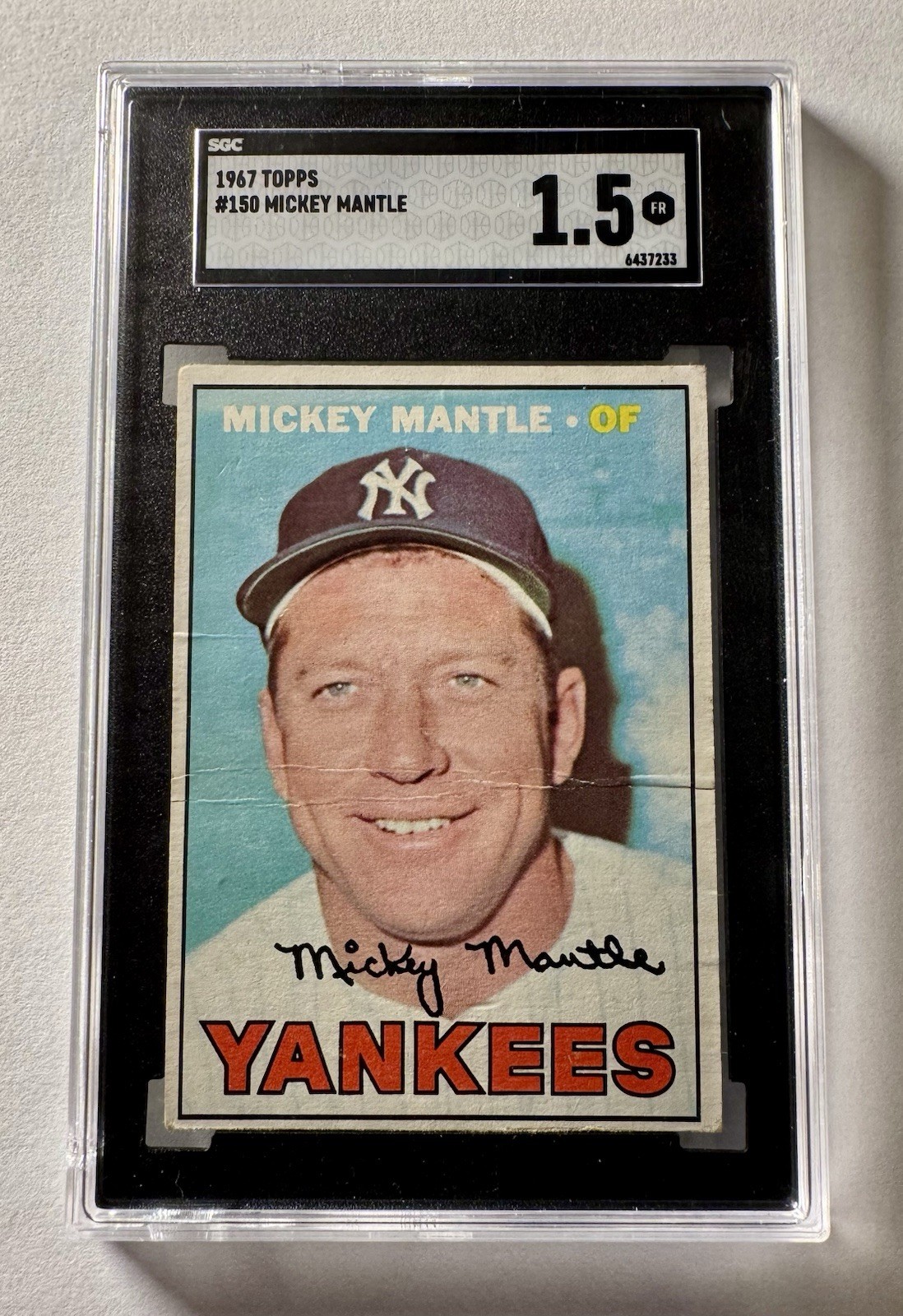 1967 Topps - Mickey Mantle #150 SGC 1.5