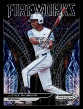 2021 Panini Prizm Draft Picks Fireworks #8 Justice Thompson