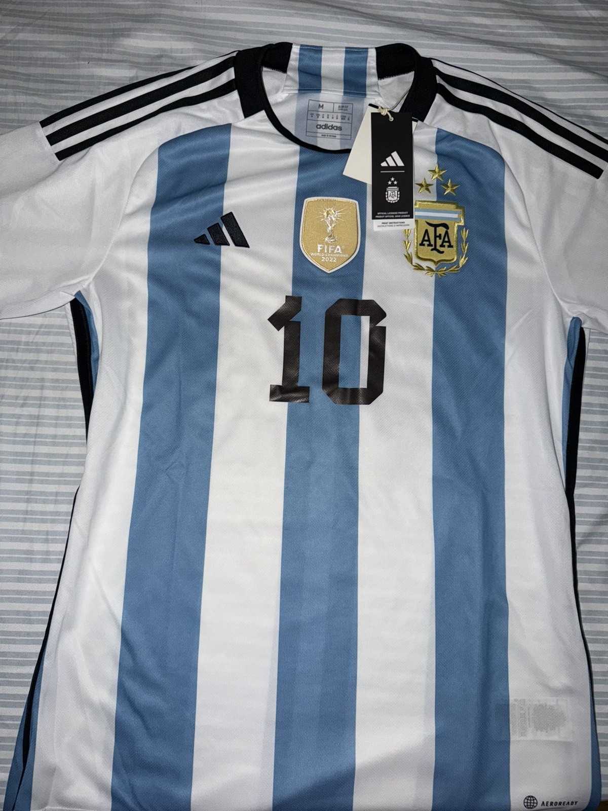 Men's Adidas Argentina World Cup Lionel Messi Jersey Size M IB3597