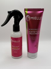 Mielle Lot of 2 Mongongo Oil Pomade-to-Oil Treatment  White Peony Leave In New