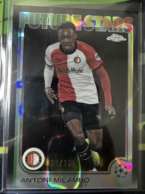 2024-25 Topps Chrome UEFA CC Future Antoni Milambo Black Lava /10 SSP Feyenoord