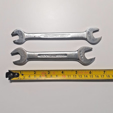 Britool Double Open End Spanners Chrome Alloy Vintage Made in England Hand Tools