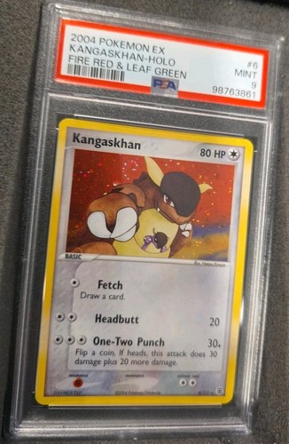 POKEMON CARD KANGASKHAN HOLO SWIRL 6 EX FIRE RED LEAF GREEN #6 GRADED PSA 9 MINT - Picture 2 of 4