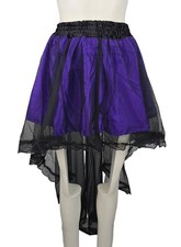 Gothic Burlesque Minirock Schleppe Rock Cindy schwarz-lila