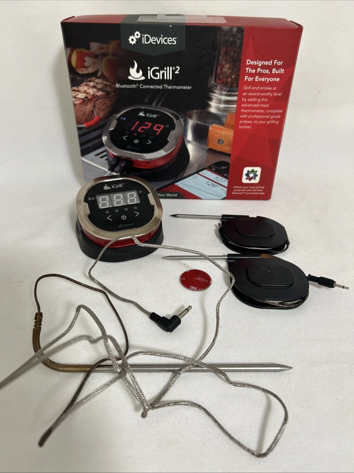 iDevices iGrill 2 Bluetooth Connected Digital Thermometer W/ Extra Thermometer