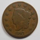 Photo of a 1827-P Large Cent from an eBay listing that sold on Jul 21, 2026