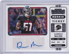 DEANGELO MALONE 2022 PANINI CONTENDERS VARIATION ROOKIE TICKET AUTO RC FALCONS