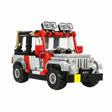 MOC Jurassic Jeep 212 PCS Building Block Set Classic Dino Car DIY Toy