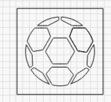 Soccer Ball 3" Sports Mylar Stencil Art Airbrush Paint Reusable Durable L30