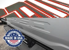 COMPATIBLE WITH 21 22 23 24 25 DOMED RAISED CARBON RED OUTLINE TAILGATE LETTERS