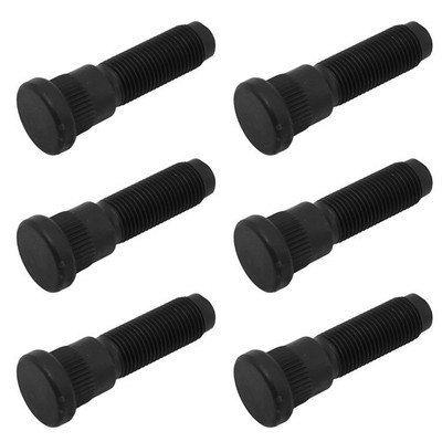 6PCS 1/2''-20 UNF Thread Size Wheel Stud 2.19'' Length 0.617'' Spline 0.77'' Head