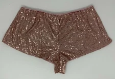 Victorias Secret Sleep Shorts Pajama Bottom Sequin Bling Sleepwear sz Large