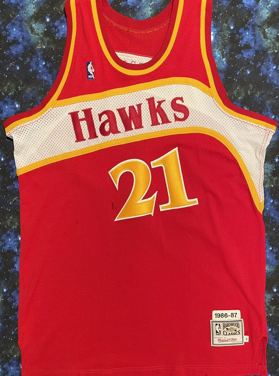 Mitchell & Ness Dominique Wilkins Atlanta Hawks Authentic 1986 Red NBA Jersey