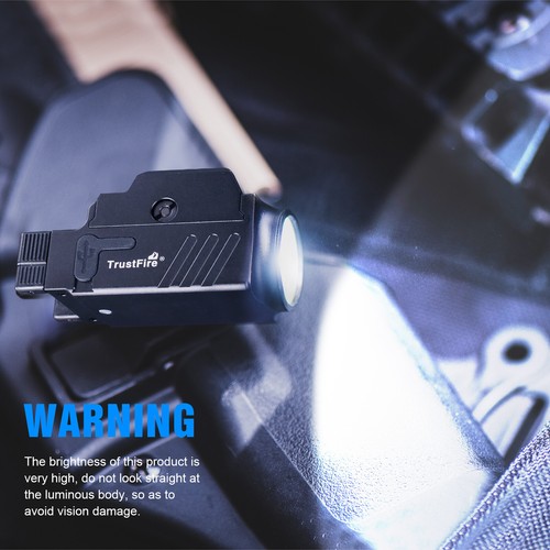 Trustfire GM23 Pistol Light Rechargeable Tactical Weapon Light Waterproof Grey - Picture 6 of 17