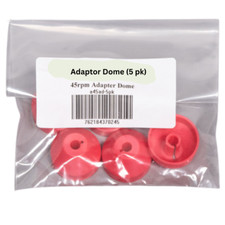 7 Inch 45 RPM Record Adaptor Dome - 5 Pack Red 