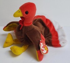 Original Ty Beanie Babies GOBBLES The Turkey #4034 With Errors 11-27-96