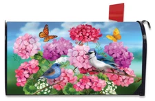 Geraniums In Bloom Spring Magnetic Mailbox Cover Floral Standard Briarwood Lane