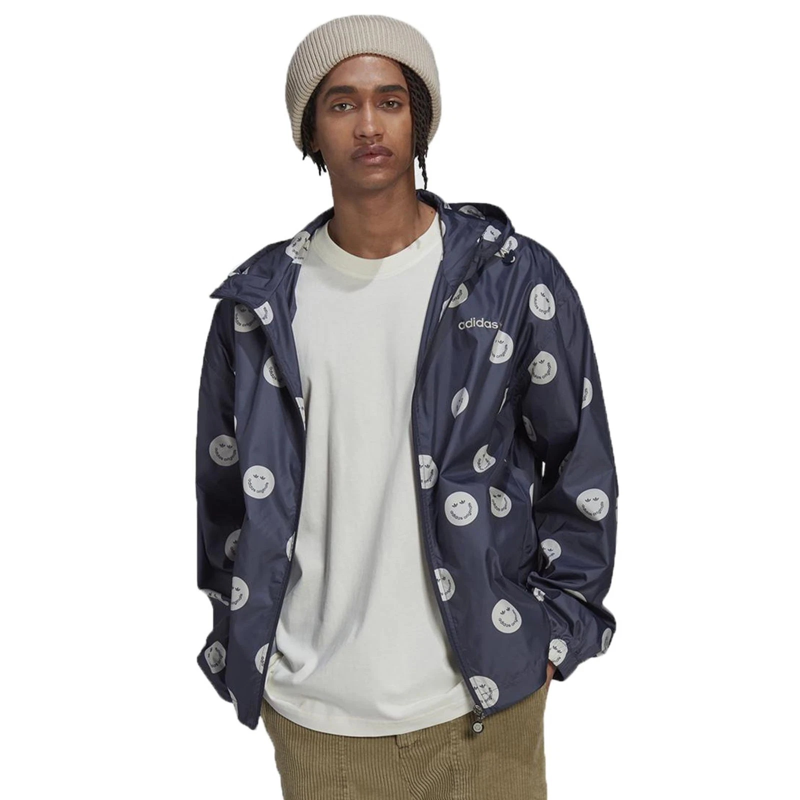 Adidas Originals AOP Windbreaker Jacket Smiley Mr. Happy Dots