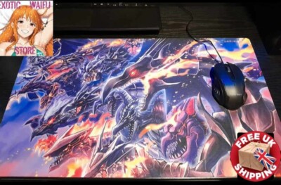 Yugioh DRACHEN Spielmatte Schreibtisch Mauspad Karten aus UK
