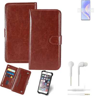 KUNSTLEDER HANDYTASCHE FÜR Huawei nova Y90 + KOPFHÖRER SCHUTZ HÜLLE WALLET BO