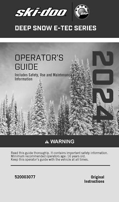 Ski-Doo Owners Operator Guide Book Manual 2024 Summit X 850 E-TEC Turbo R