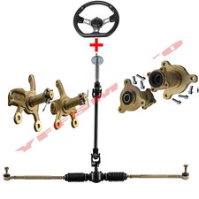 Golf Cart Steering Wheel 27cm Gear Tie Rod Rack Shaft Wheel Hubs Trikes ATV Quad