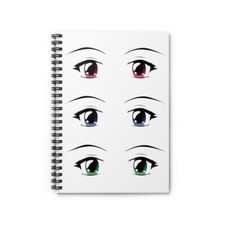 Anime Eyes Spiral Notebook - Ruled Line