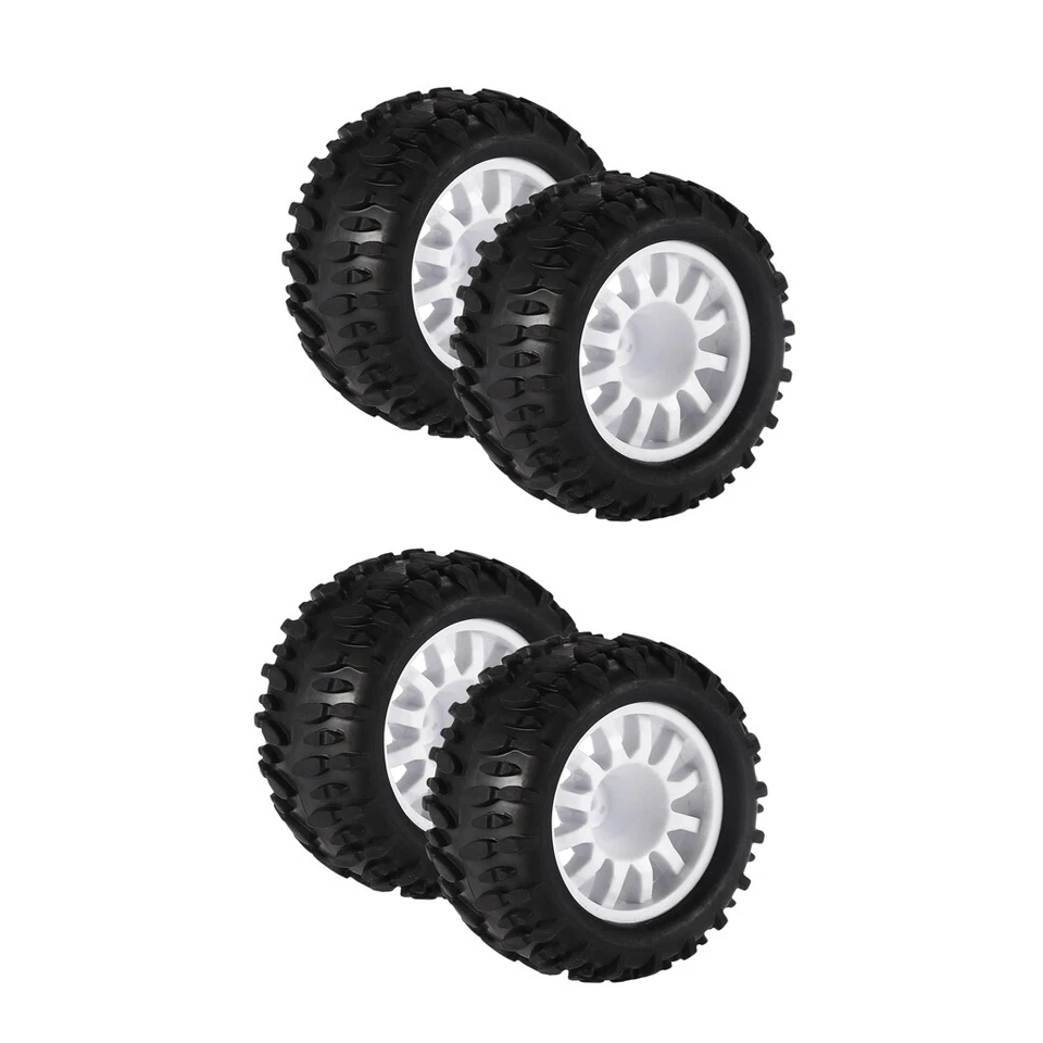 4x Gummireifen Felgenreifen für 1/16 RC HSP HPI ZD Racing Monster Truck - Bild 2 von 4