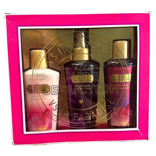 Vintage Victorias Secret Pure Seduction Perfume Lotion Shower gel Gift Set Rare
