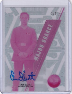 Topps 2016 Star Wars High Tek SW-80 Major Brance Printing Proof Autograph 1/1