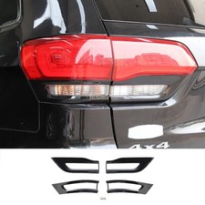 4pcs Tail Light Lamp Cover Guard Trim Bezels For Jeep Grand Cherokee 2014 Black