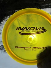 Golf Disc Innova CHAMPION New Yellow OOP w/ Distance Driver Monster Red Foil PFN
