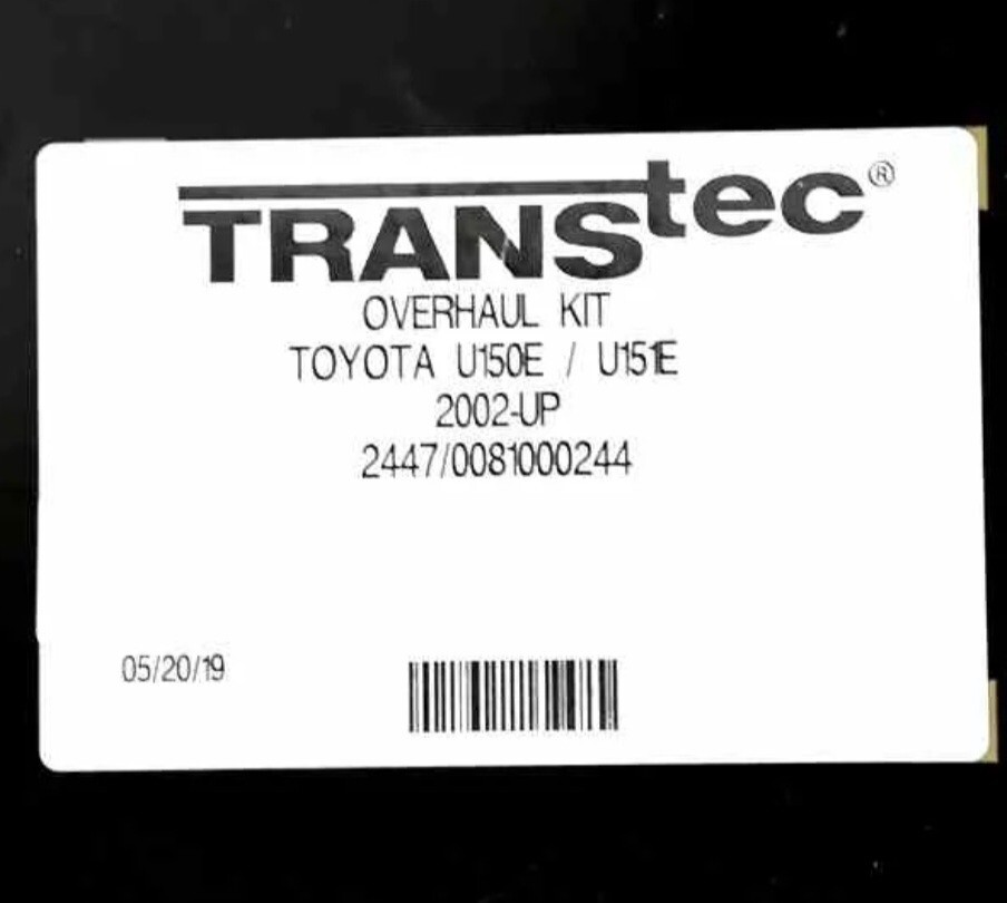 TransTec Master Transmission Toyota, Lexus, Rebuild Kit. Comes W
