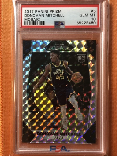 2017-18 Panini Donovan Mitchell #5 Mosaic Prizm PSA 10 Jazz