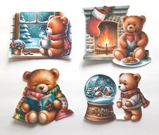 3D UPick Holiday Winter Christmas Bear Scrapbook Card Embellishment 4020