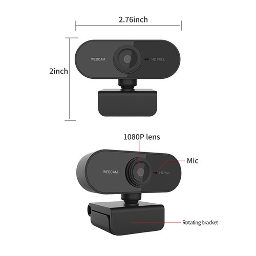 USB 1080P Camera with Microphone Desktop Laptop Webcam for Live F2M7 - Picture 6 of 10