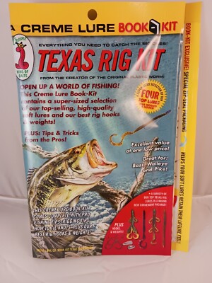Texas Rig 18pc Book Kit - Creme Lure, New, 6TX-BK