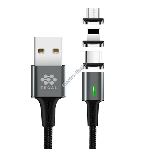 Magnetic Phone Cable USB C Micro USB Fast Charging Charger for iPhone 15 Pro Max - Picture 29 of 32