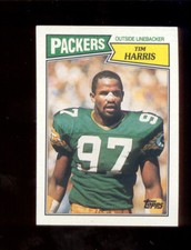 1987 Topps TIM HARRIS Green Bay Packers Rookie Card. rookie card picture