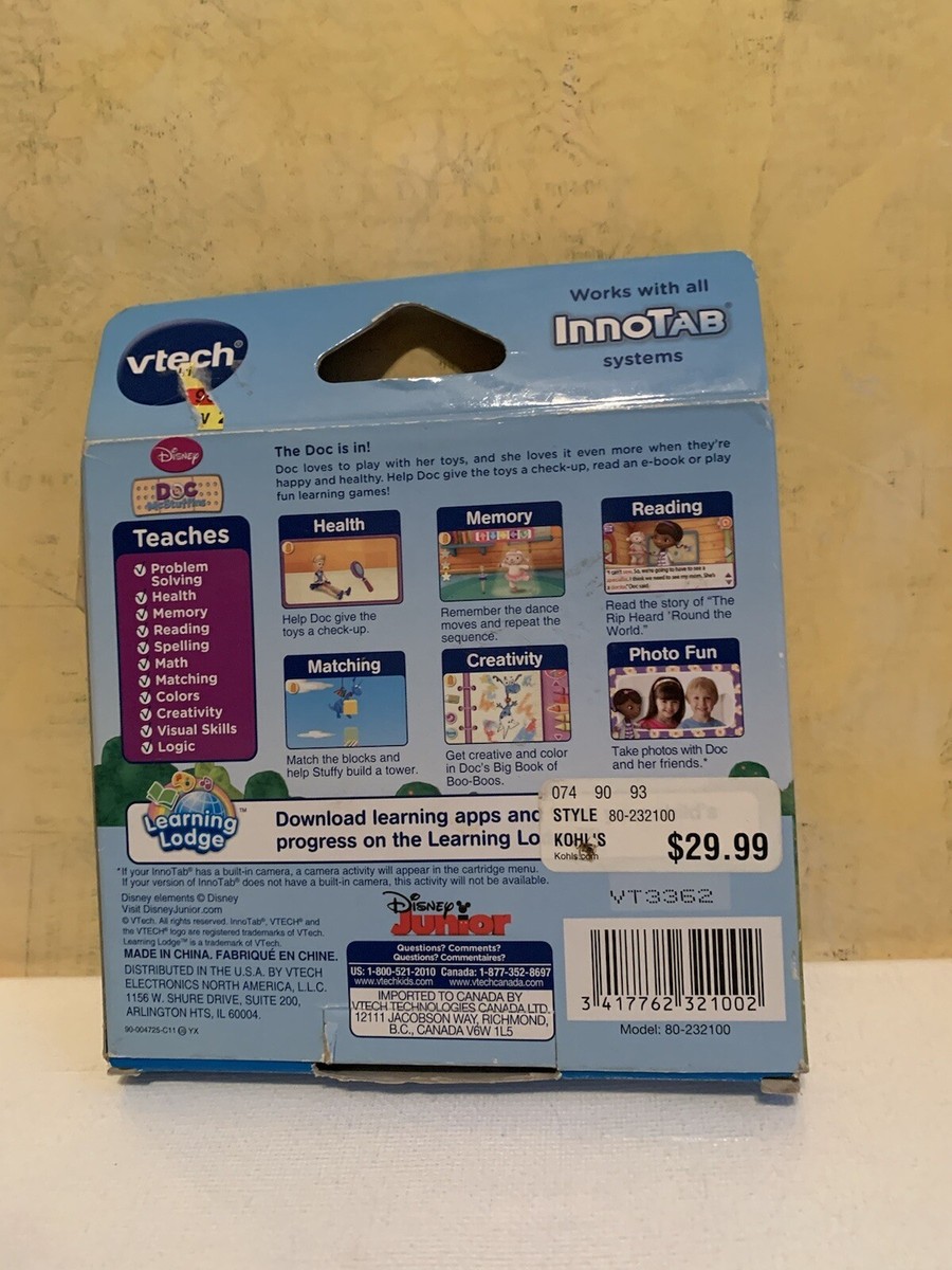 vtech innotab Disney DOC mcstufffins educational video game