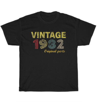 Vintage 1982 Original Parts Retro 44 Year Old 44th Birthday T-Shirt Unisex Gift