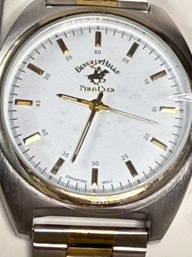 Orologio Uomo Beverly Hills Polo Club Nuovo Con Scatola Cinturino Bicolore - Foto 5 di 24