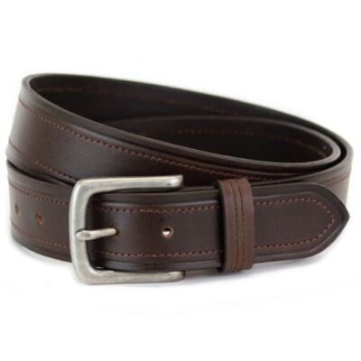 Herren Premium Leder Breit Ledergürtel (8244) IN Brown, Taille Größe 81.3TO142cm