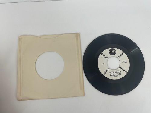 RARE Ted Williams-Tips On How To Become Better Hitter-Sears Promo 45 - Imagen 1 de 5