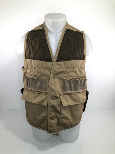 Vintage 80s-90'S SAFT BAK hunting vest, men's size L unclear Khaki type beige Vintage Second Hand